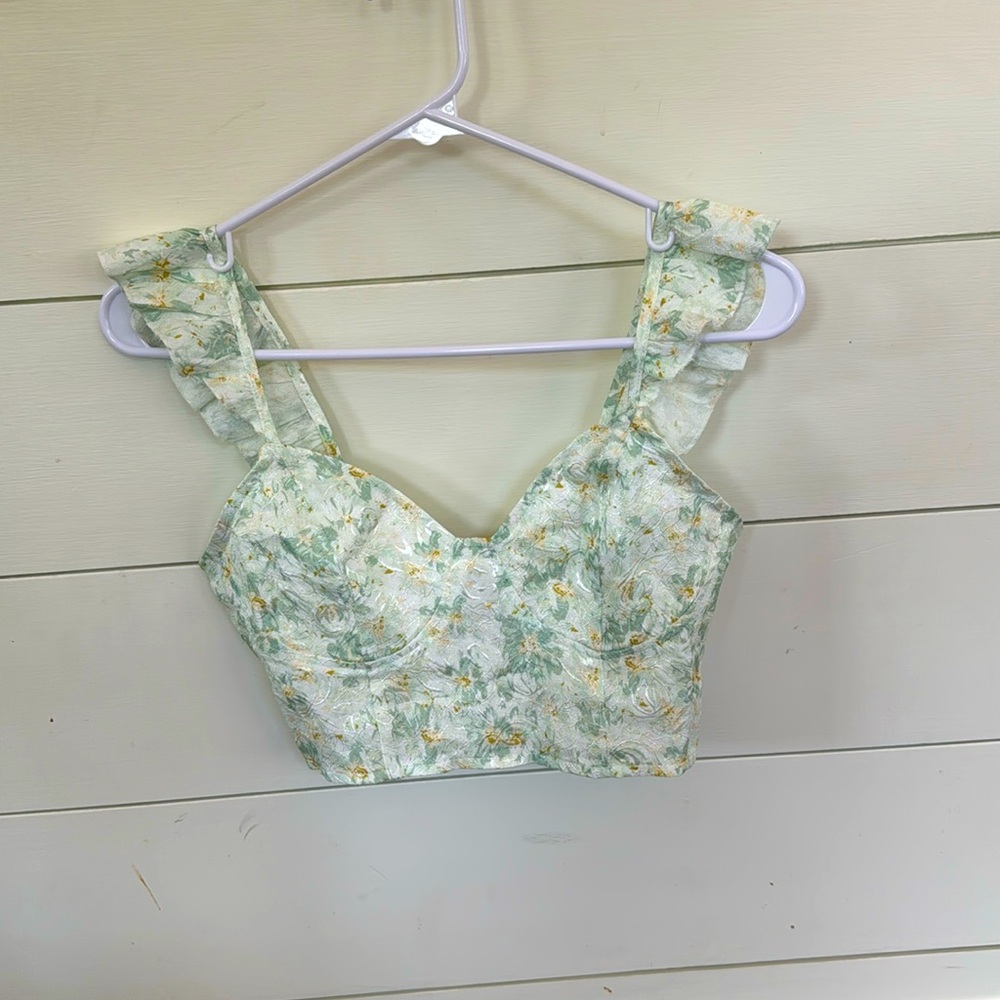Cider Cropped Corset Top Never Worn!